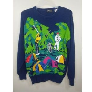 Context Golfing Cotton Graphic Sweater Medium